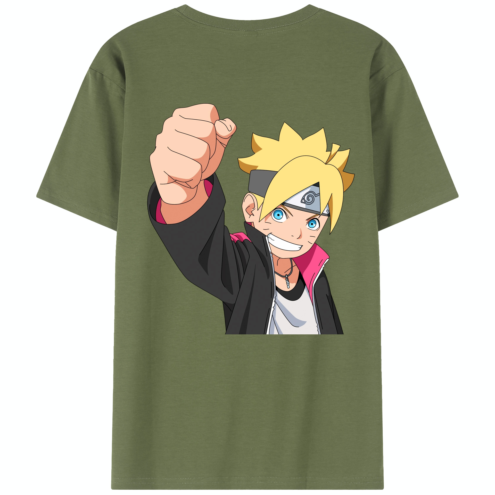 （画像用） NARUTO -ナルト- うずまき ボルト Uzumaki Boruto 綿100％半袖Tシャツ（背面プリント）